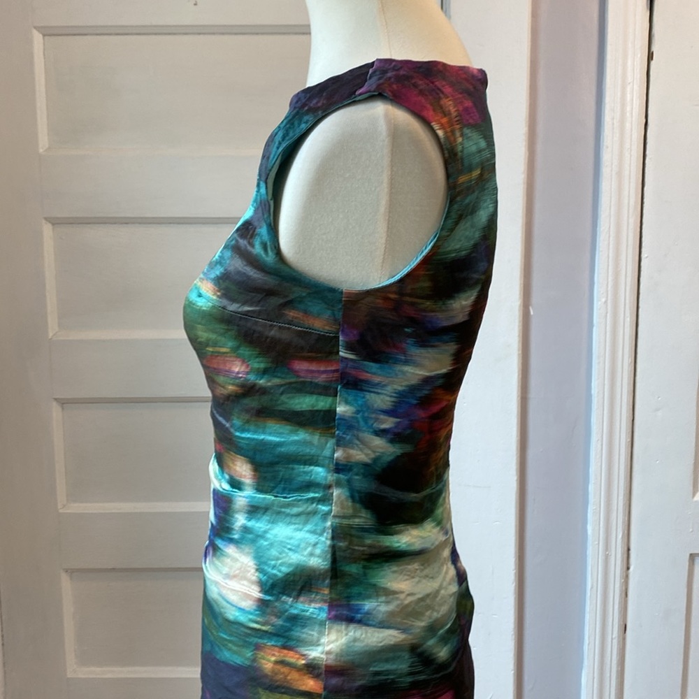 Nicole Miller Motion Blur Metallic Midi Dress, Size 2 - Picture 10 of 17